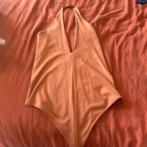 Burnt orange Abercrombie & Fitch halter body suit size Large